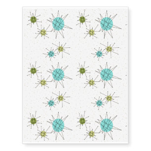 Iconic Atomic Starbursts Temporary Tattoos