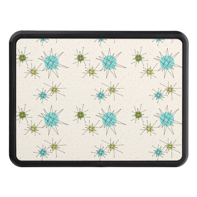 Iconic Atomic Starbursts Trailer Hitch Cover (Front)