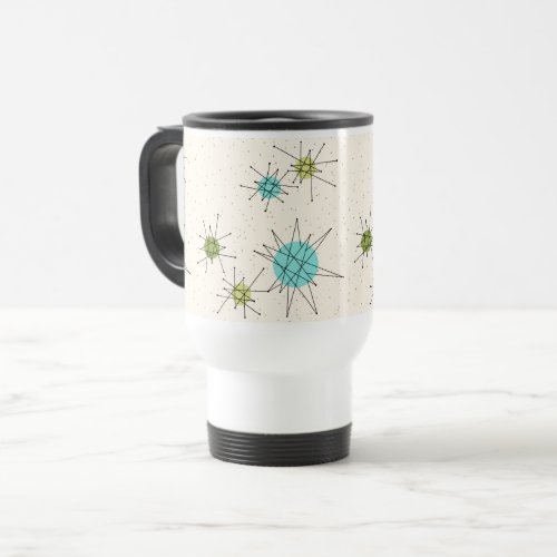 Iconic Atomic Starbursts Travel Commuter Mug