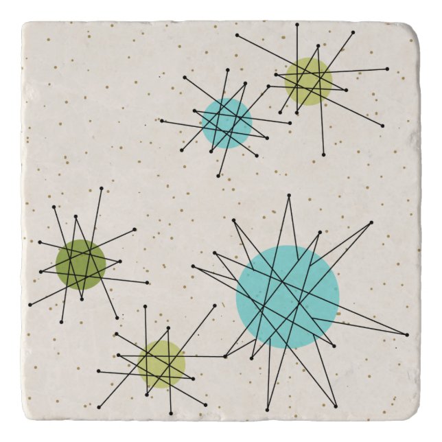 Iconic Atomic Starbursts Trivet (Front)