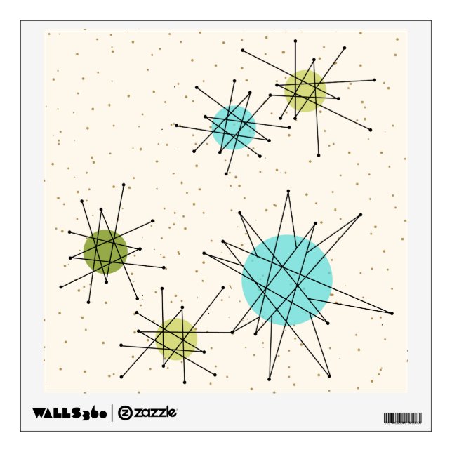 Iconic Atomic Starbursts Wall Decal (Front)