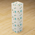 Iconic Atomic Starbursts Wine Gift Box<br><div class="desc">This Iconic Atomic Starbursts Wine Gift Box pattern features iconic atomic starbursts. That’s right! The old school, cream colored background with gold speckles is the perfect backdrop for the vibrant turquoise, soothing celery, and kitschy pear green colored circles. The spots of color are sporadically placed in various sizes with overlaying...</div>