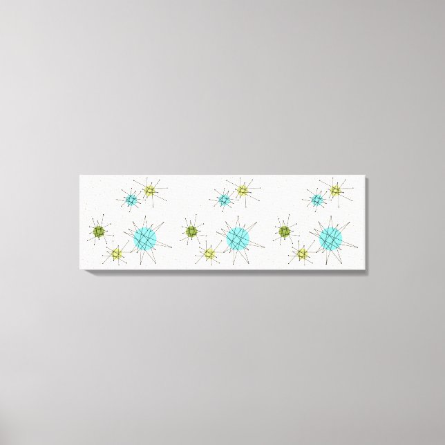 Iconic Atomic Starbursts Wrapped Canvas Print (Front)