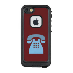 Iconic Blue Retro Phone on any Color LifeProof FRĒ iPhone SE/5/5s Case