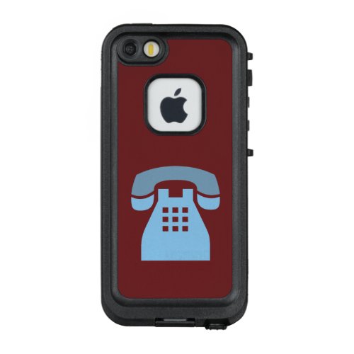 Iconic Blue Retro Phone on any Color LifeProof FRĒ iPhone SE55s Case