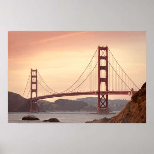 Iconic Bridge Golden Gate San Francisco California Poster