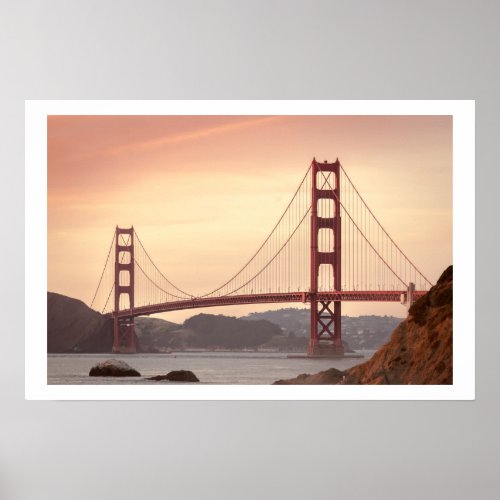 Iconic Bridge Golden Gate San Francisco California Poster