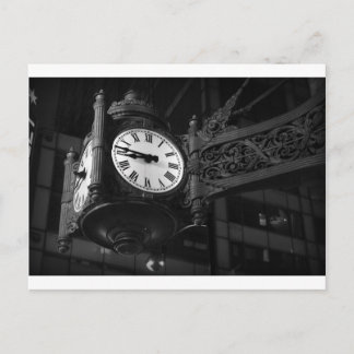 Iconic Chicago Landmark Clock Postcard