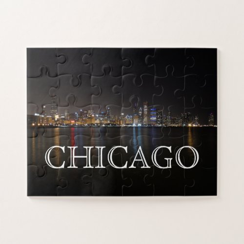Iconic Chicago Skyline over Lake Michigan Jigsaw Puzzle