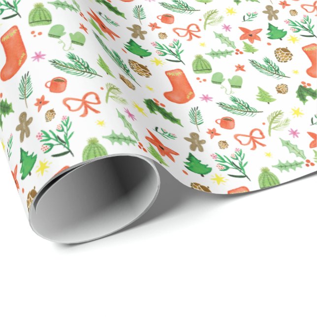 Iconic Christmas Favorite Things Gift Wrap (Roll Corner)