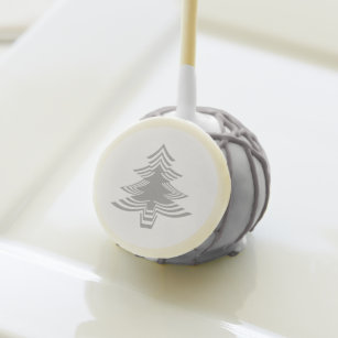 Iconic Christmas Tree Festive Treat - Silver-Gray Cake Pops