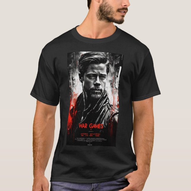 "Iconic Cinema: Black & White Movie Scene T-Shirts (Front)