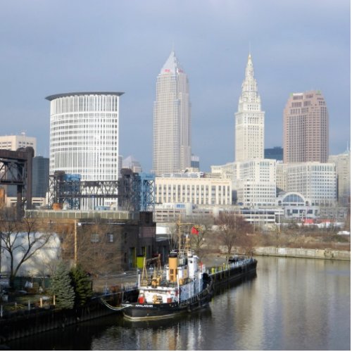Iconic Cleveland River View  Cutout