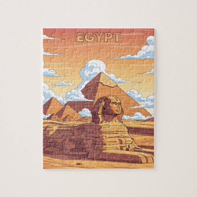 Iconic Egyptian pyramids and sphinx Jigsaw Puzzle (Vertical)