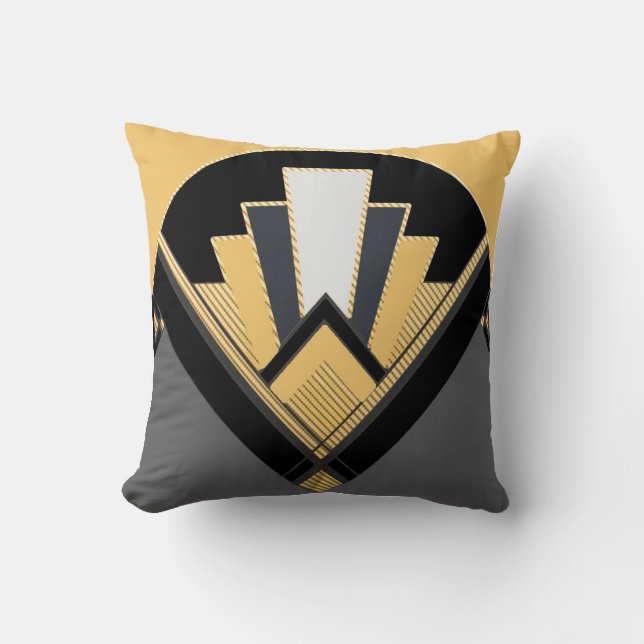 Iconic Fan Art Deco Pillow/ Throw Pillow (Front)