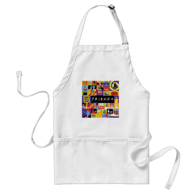 Iconic FRIENDS™ Pattern Adult Apron (Front)