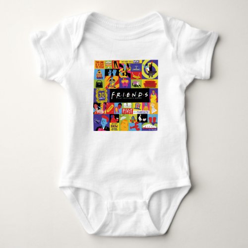 Iconic FRIENDS Pattern Baby Bodysuit