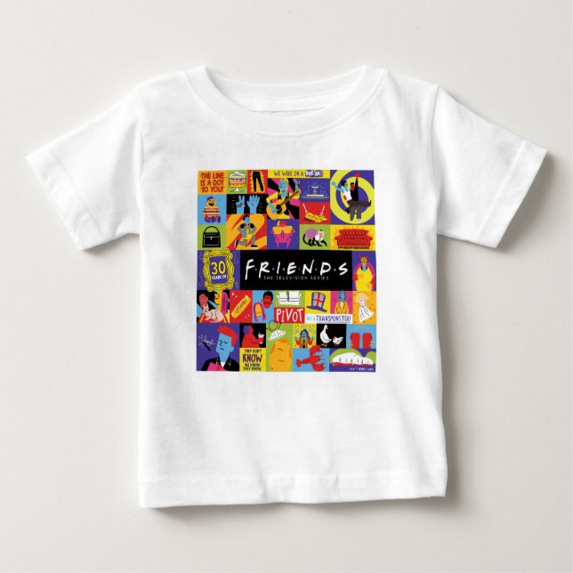 Iconic FRIENDS™ Pattern Baby T-Shirt (Front)