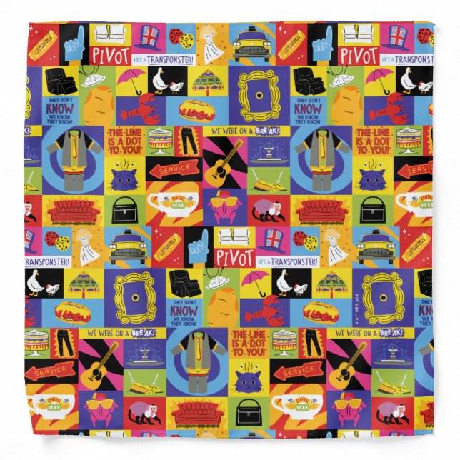 Iconic FRIENDS™ Pattern Bandana (Front)