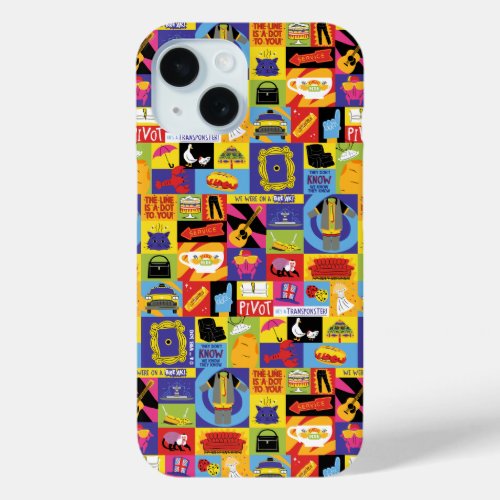 Iconic FRIENDS Pattern iPhone 15 Case