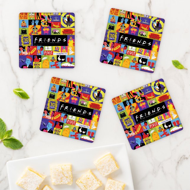 Iconic FRIENDS™ Pattern Coaster Set (In Situ)