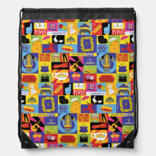 Iconic FRIENDS™ Pattern Drawstring Bag