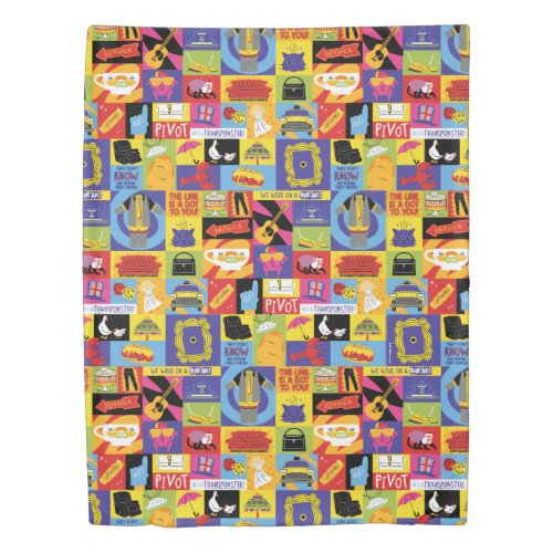 Iconic FRIENDS Pattern Duvet Cover