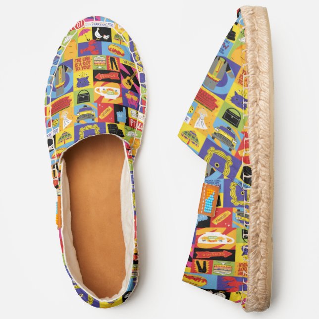 Iconic FRIENDS™ Pattern Espadrilles (Side)