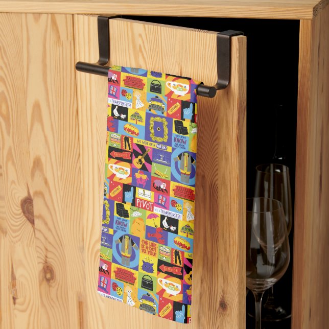 Iconic FRIENDS™ Pattern Kitchen Towel (Thirds Fold)