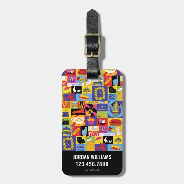 Iconic FRIENDS™ Pattern Luggage Tag (Front Vertical)