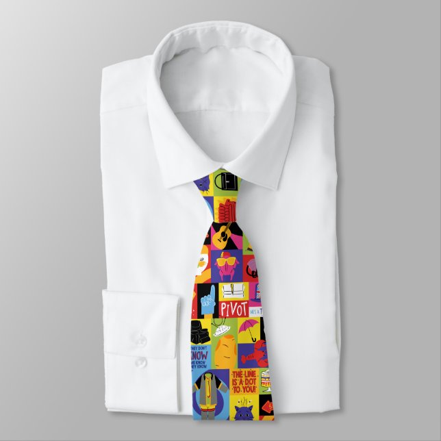Iconic FRIENDS™ Pattern Neck Tie (Tied)