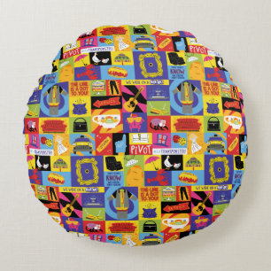 Iconic FRIENDS™ Pattern Round Pillow