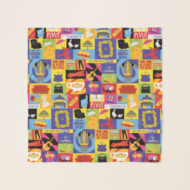 Iconic FRIENDS™ Pattern Scarf (Front)