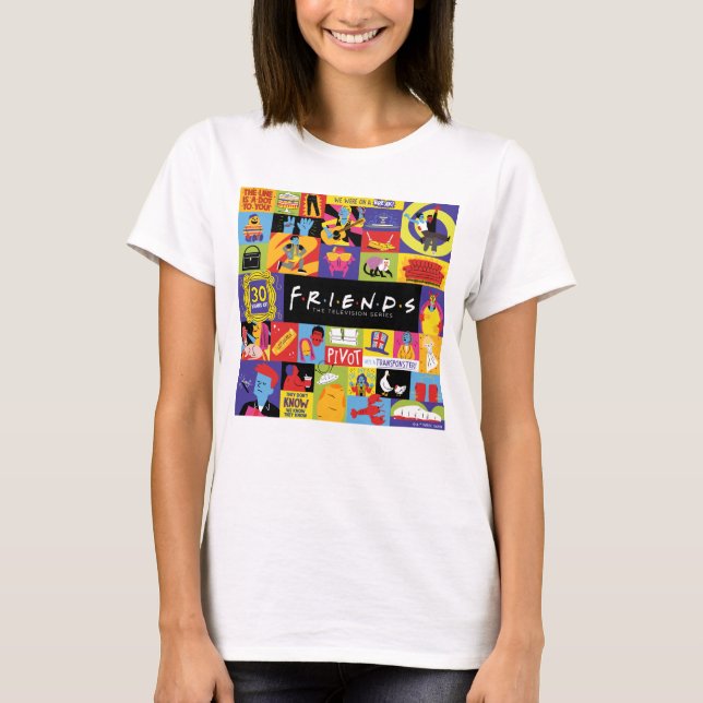 Iconic FRIENDS™ Pattern T-Shirt (Front)