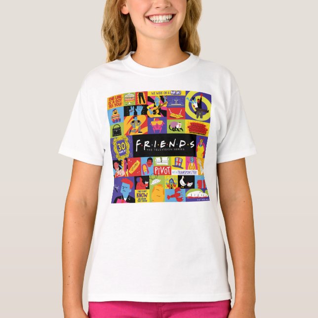 Iconic FRIENDS™ Pattern T-Shirt (Front)