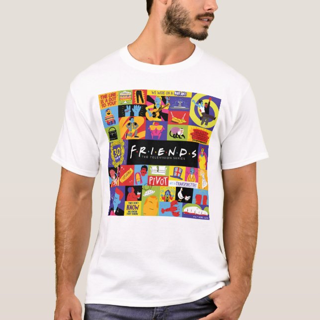 Iconic FRIENDS™ Pattern T-Shirt (Front)
