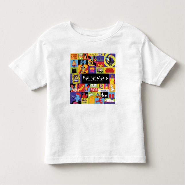 Iconic FRIENDS™ Pattern Toddler T-shirt (Front)