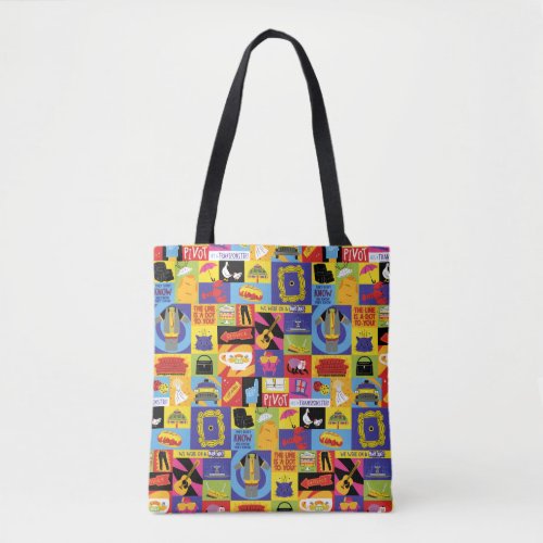 Iconic FRIENDS Pattern Tote Bag