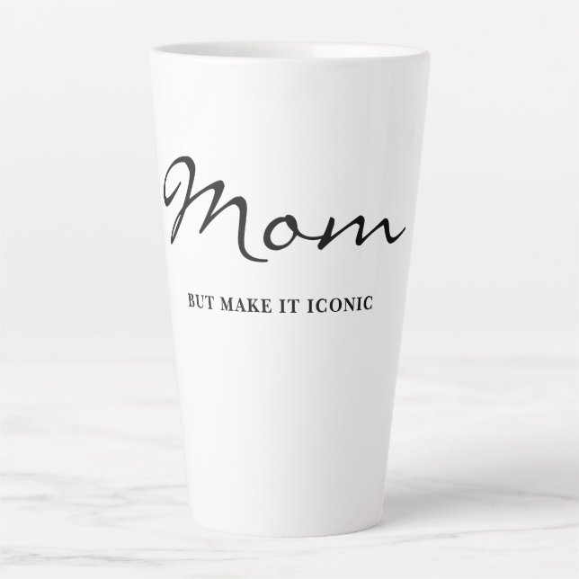 Iconic Fun Witty Cool Mom Latte Mug (Front)