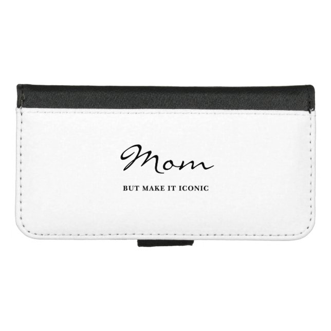 Iconic Fun Witty Cool Mom Minimalist iPhone Case (Front (Horizontal))