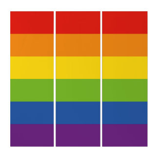 Iconic Gay Pride Rainbow Flag LGBTQ LGBT Triptych