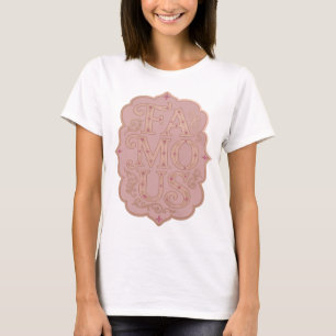 Iconic Gold FAMOUS Bold Design T-Shirt