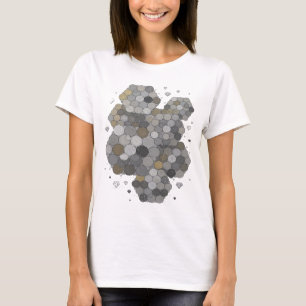 Iconic Gray ABSTRACT ART Artistic Motif T-Shirt