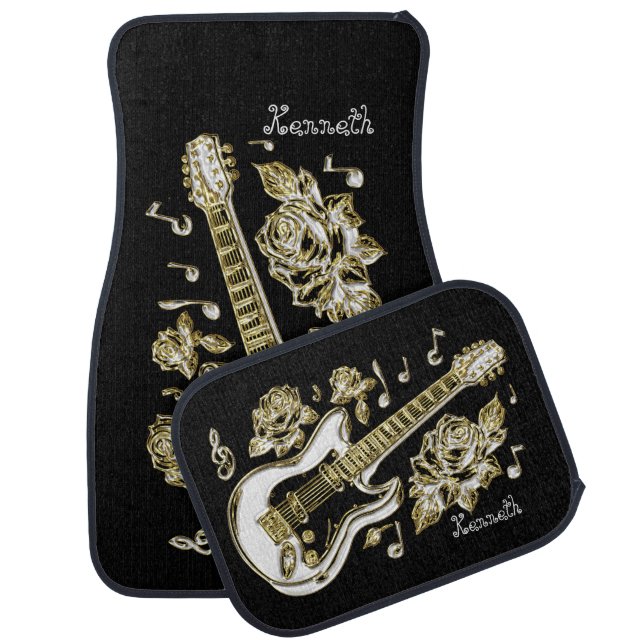 Iconic Guitar Creates Musical Splendor Car Floor Mat (Set)
