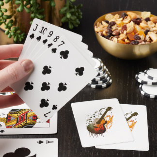 iconic guitar design poker cards
