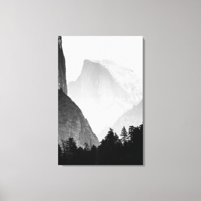 Iconic Half Dome Rock Face | Yosemite Valley Canvas Print (Front)