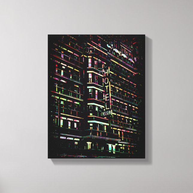 Iconic Hotel Chelsea New York Box Canvas (Front)