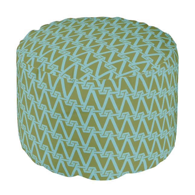 Iconic Interlock™ Pouf (Angled Front)