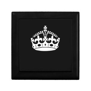 Iconic Keep Calm Crown on Black Gift Box