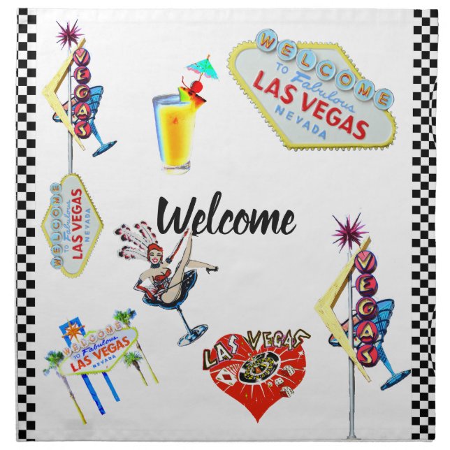 Iconic Las Vegas Cloth Napkin (Front)